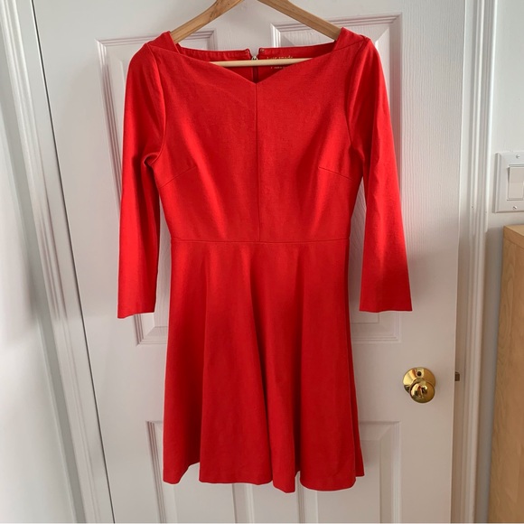 kate spade sweetheart neckline ponte dress size 2 - Picture 2 of 6